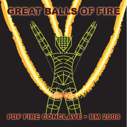 PDF Fire Conclave & Great Balls of Fire sticker.