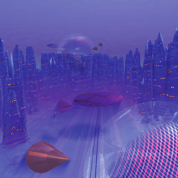 Underwater city illustration.