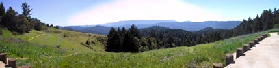 Mountains before Monterey Bay.