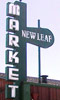 New Leaf Market neon sign.